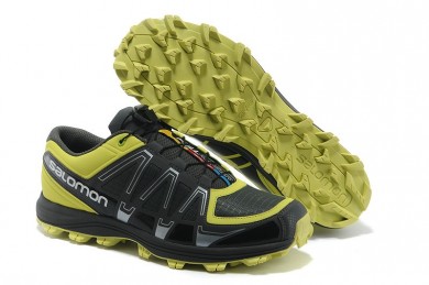 Negro Amarillo Salomon Fellraiser Mountain Trail Jnh Hombre Zapatillas Deportivas